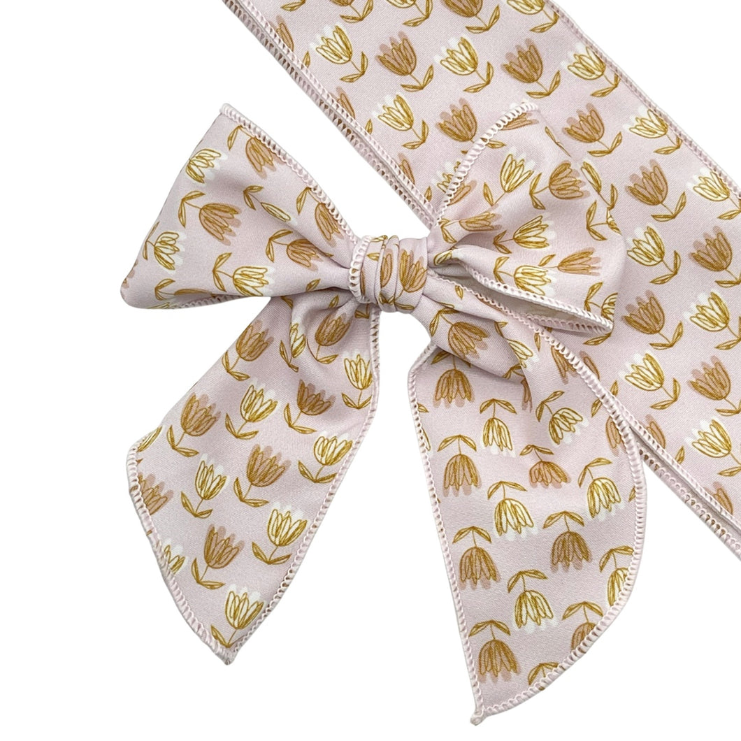 TULIPS - Printed Bow Strip