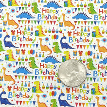 Load image into Gallery viewer, BIRTHDAY DINOS - Custom Printed Leather
