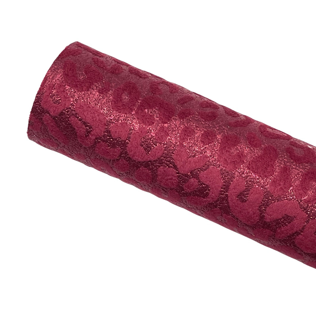 RUBY LEOPARD - Shimmer Flocked Velvet