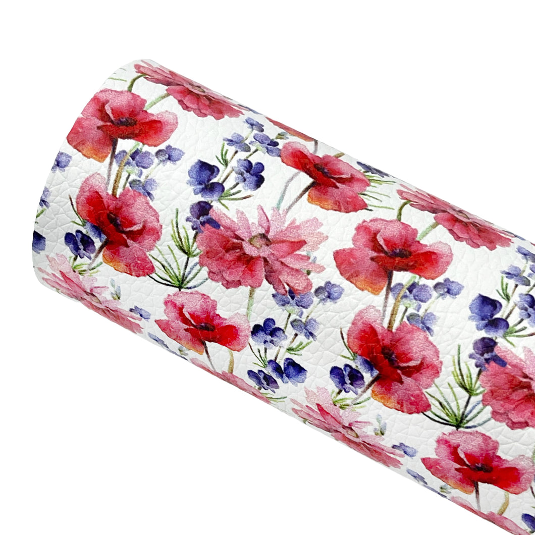 SWEET LIBERTY FLORAL - Custom Printed Faux Leather