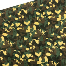 Load image into Gallery viewer, GREEN CAMO HEARTS - Custom Printed Double Brushed Poly

