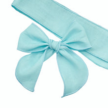 Load image into Gallery viewer, BABY BLUE LINEN - Solid Bow Strip
