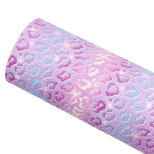Load image into Gallery viewer, PURPLE LEOPARD OMBRE - Custom Printed Leather
