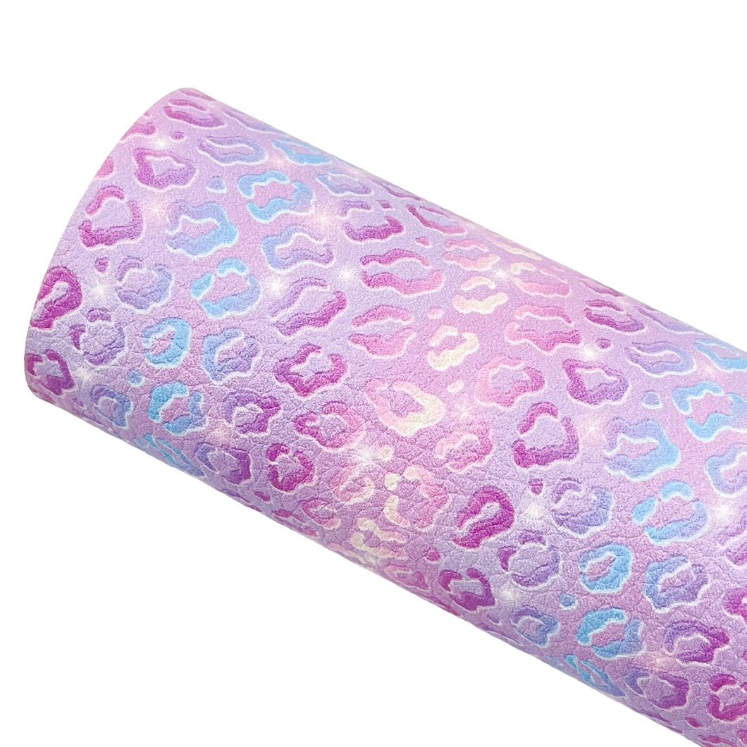 PURPLE LEOPARD OMBRE - Custom Printed Leather