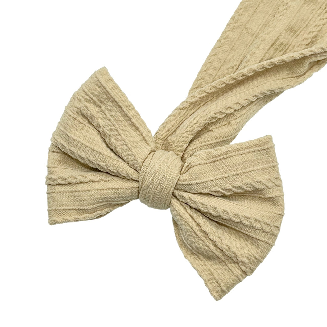 ALMOND - Cable Knit Nylon Strip