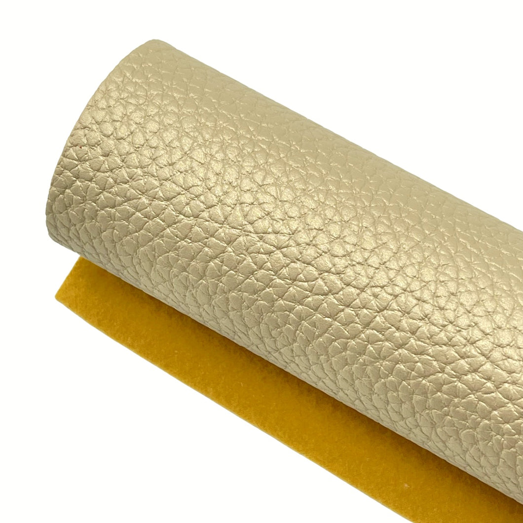 CHAMPAGNE - Pearlized Pebbled Leather