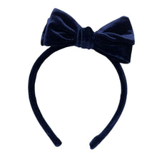 Load image into Gallery viewer, NAVY BLUE VELVET - Bow Headband
