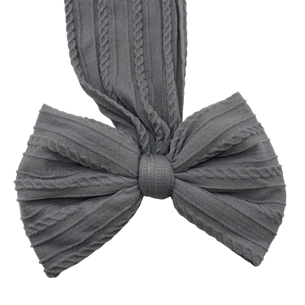 GREY - Cable Knit Nylon Strip