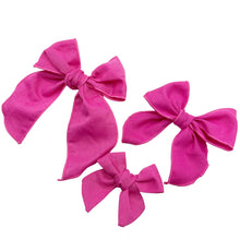 Load image into Gallery viewer, HOT PINK LINEN - Solid Bow Strip
