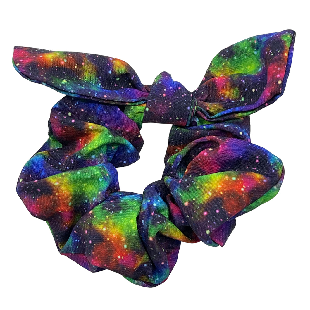 RAINBOW GALAXY - Printed Bunny Ear Scrunchie
