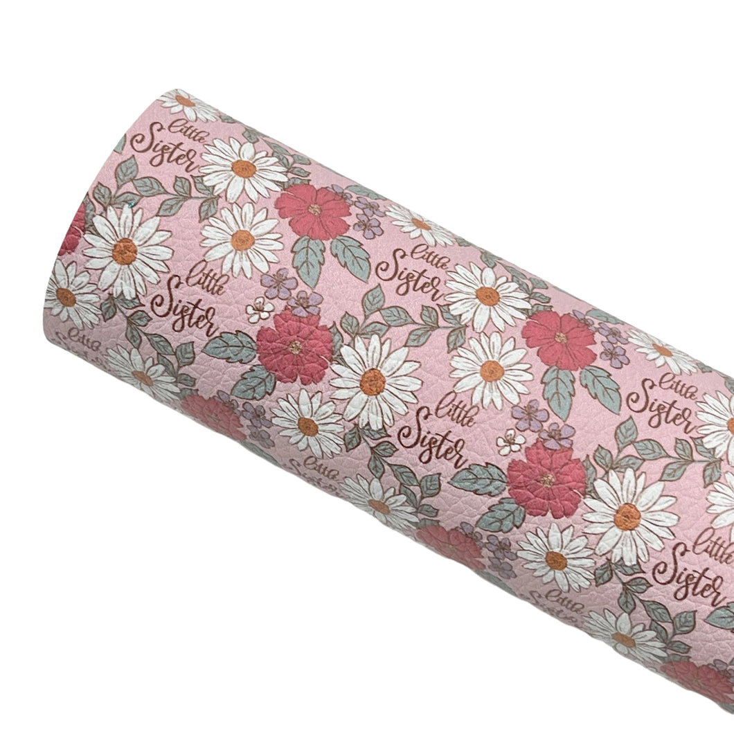 LITTLE SISTER FLORAL - Custom Printed Leather