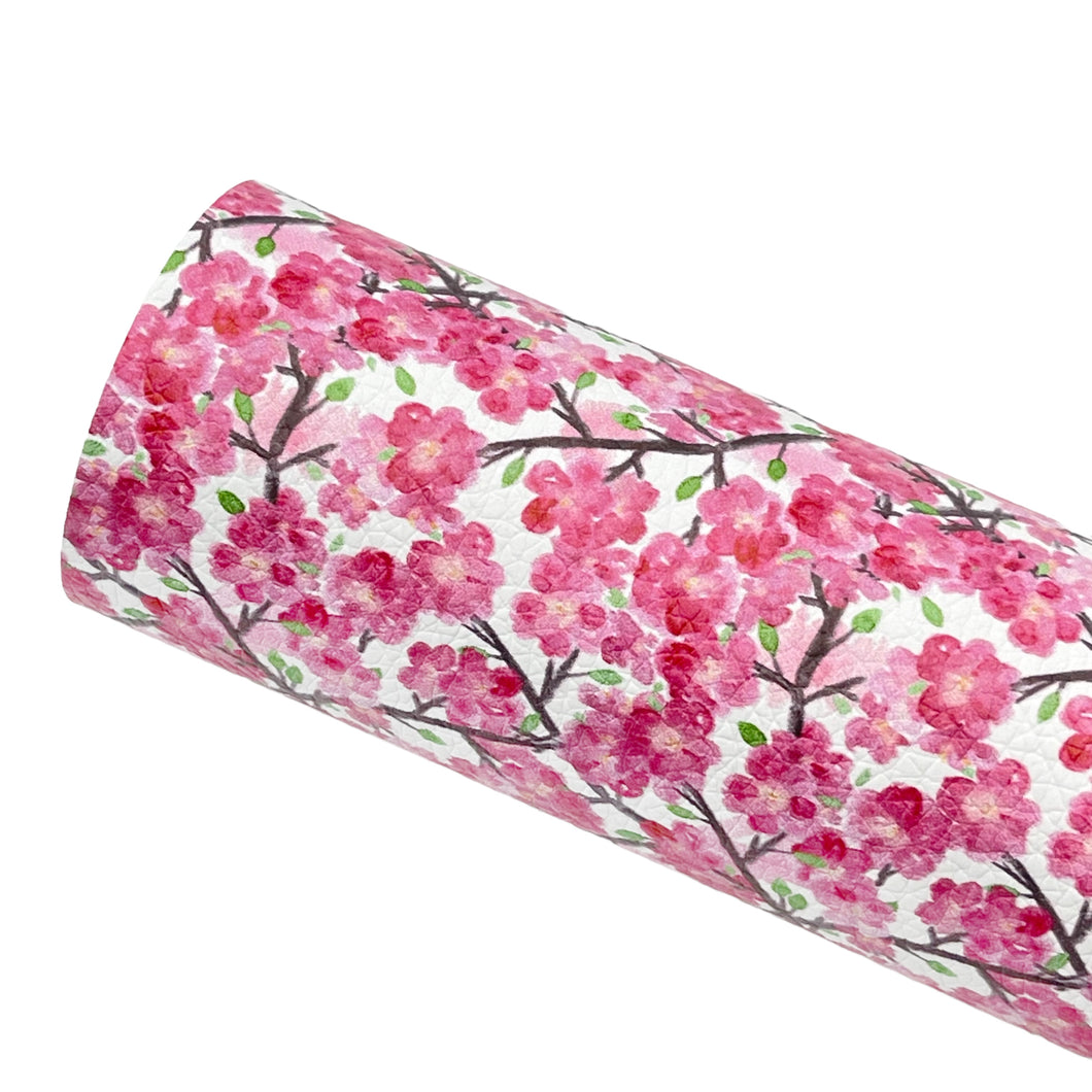CHERRY BLOSSOMS - Custom Printed Leather