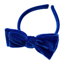 Load image into Gallery viewer, ROYAL BLUE VELVET - Bow Headband
