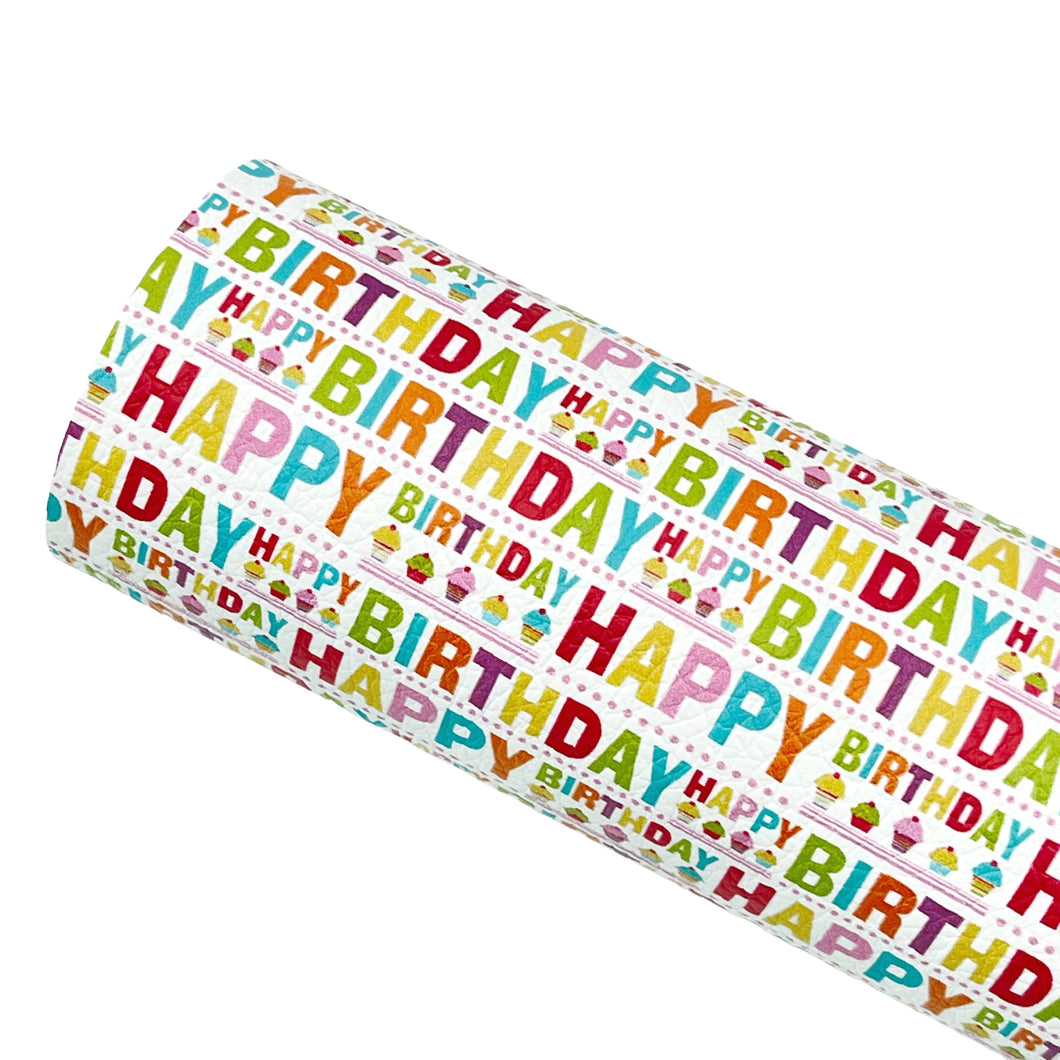 COLORFUL BIRTHDAY - Custom Printed Leather