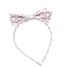 Load image into Gallery viewer, RAINBOWS EVERYDAY - Printed Bow Headband
