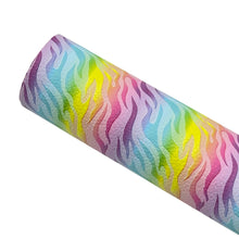 Load image into Gallery viewer, RAINBOW TIGER STRIPES - Custom Printed Leather
