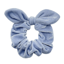 Load image into Gallery viewer, PALE PERIWINKLE VELVET - Bunny Ear Scrunchie

