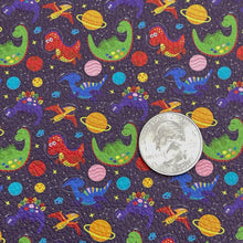 Load image into Gallery viewer, DINOS IN SPACE - Custom Printed Leather
