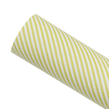 Load image into Gallery viewer, YELLOW DIAGONAL STRIPES - Custom Printed Leather
