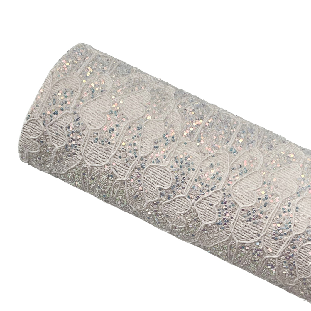 TAUPE LACE- Chunky Glitter