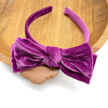 Load image into Gallery viewer, MULBERRY VELVET - Bow Headband
