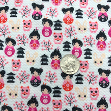 Load image into Gallery viewer, JAPANESE KOKESHI -  Custom Printed Bullet Liverpool Fabric
