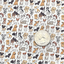 Load image into Gallery viewer, I LOVE DOGS - Custom Printed Leather
