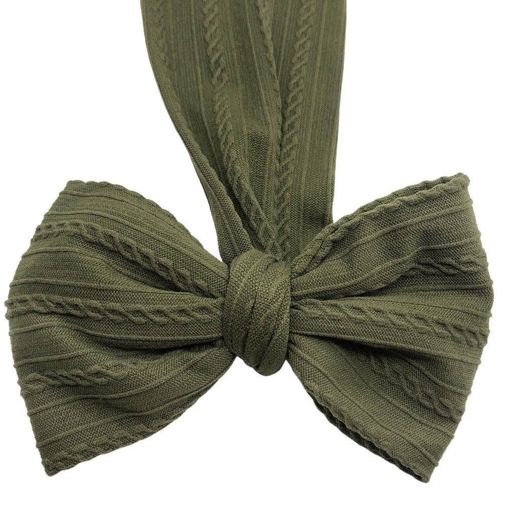 OLIVE - Cable Knit Nylon Strip