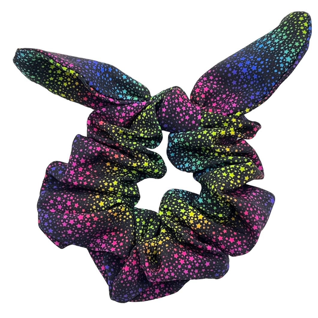 RAINBOW STARS - Printed Bunny Ear Scrunchie