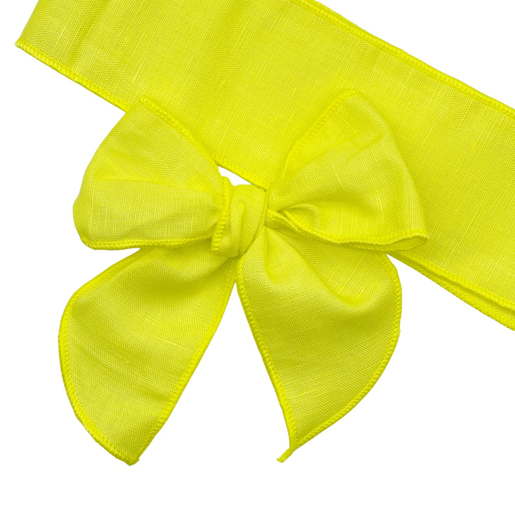 YELLOW LINEN - Solid Bow Strip