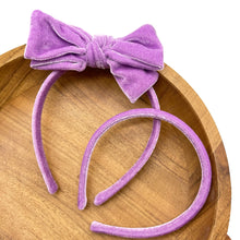 Load image into Gallery viewer, LAVENDER VELVET - Bow Headband
