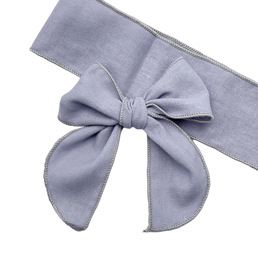 GREY LINEN - Solid Bow Strip