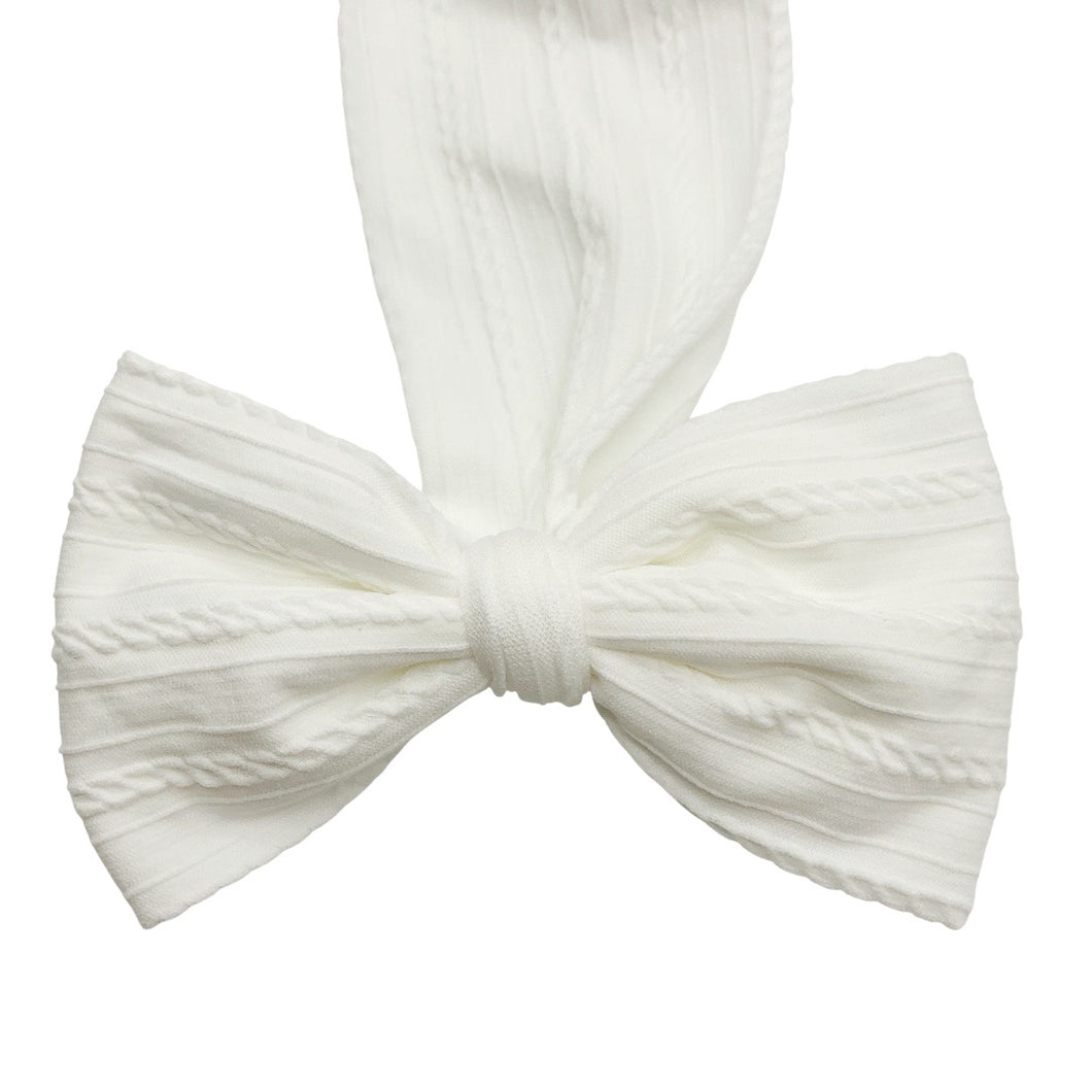 WHITE - Cable Knit Nylon Strip