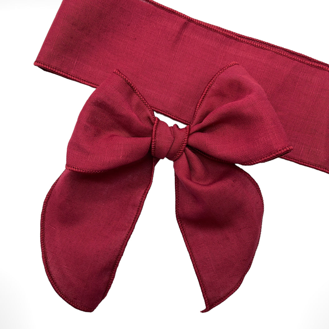 MERLOT LINEN - Solid Bow Strip