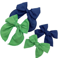 Load image into Gallery viewer, NAVY BLUE LINEN - Solid Bow Strip
