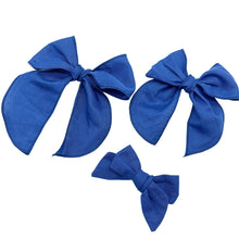 Load image into Gallery viewer, ROYAL BLUE LINEN - Solid Bow Strip

