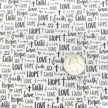 Load image into Gallery viewer, MONOCHROME FAITH, HOPE, LOVE - Custom Printed Leather

