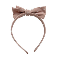 Load image into Gallery viewer, MOCHA HEARTS - Printed Bow Headband
