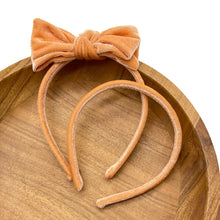 Load image into Gallery viewer, PEACH VELVET - Bow Headband

