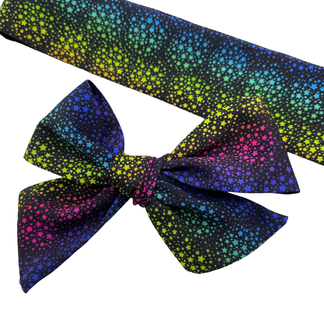 RAINBOW STARS - Printed Serenity Bow Strip