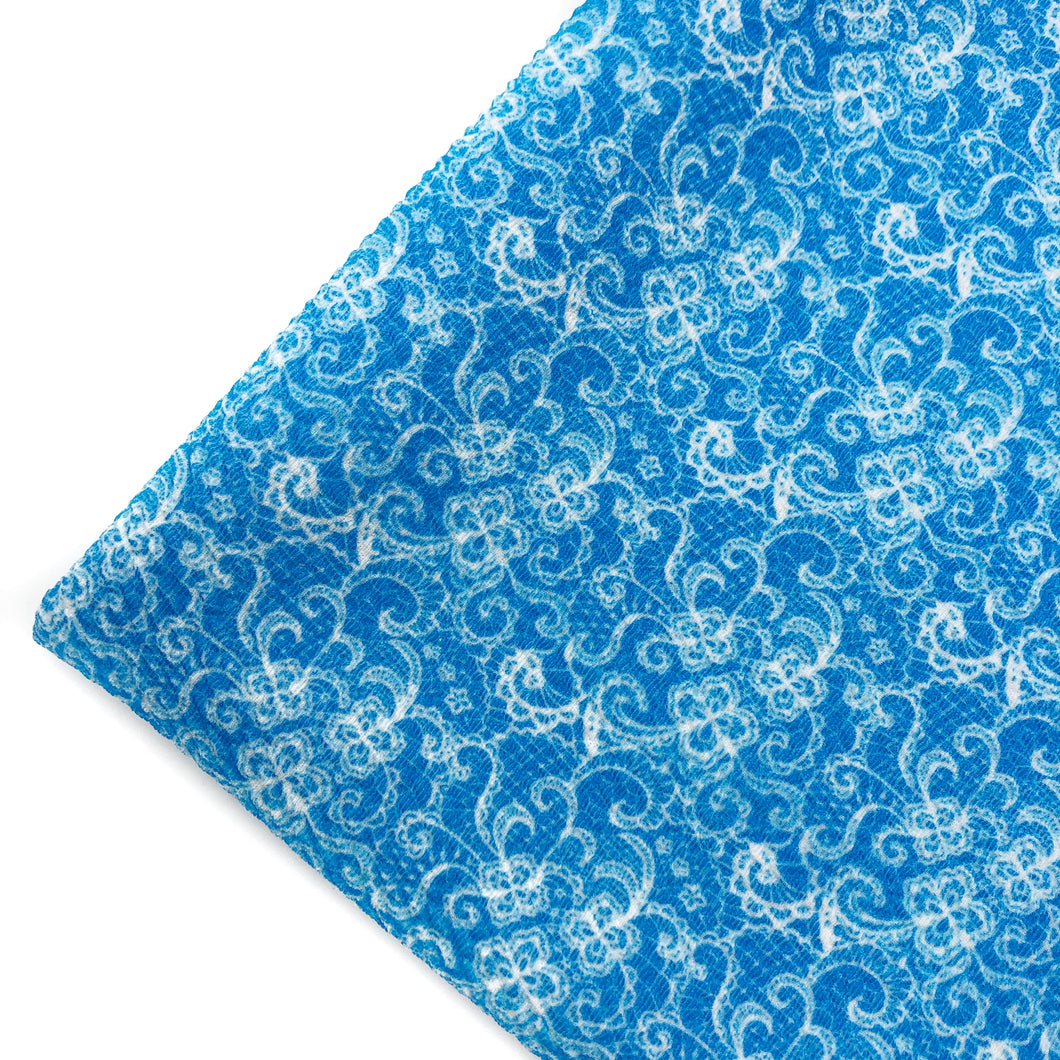 TRUE BLUE LACE -  Custom Printed Bullet Liverpool Fabric