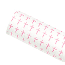 Load image into Gallery viewer, PINK CROSSES - Custom Printed Leather
