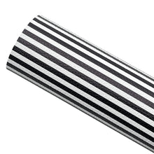 Load image into Gallery viewer, BLACK &amp; WHITE STRIPES (Non-Glow) - Custom Printed Leather
