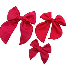 Load image into Gallery viewer, RED LINEN - Solid Bow Strip
