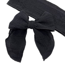 Load image into Gallery viewer, BLACK MUSLIN - Solid Bow Strip
