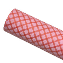 Load image into Gallery viewer, PINK PEPPERMINT PLAID - Custom Printed Leather
