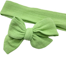 Load image into Gallery viewer, LIGHT GREEN MUSLIN - Solid Bow Strip
