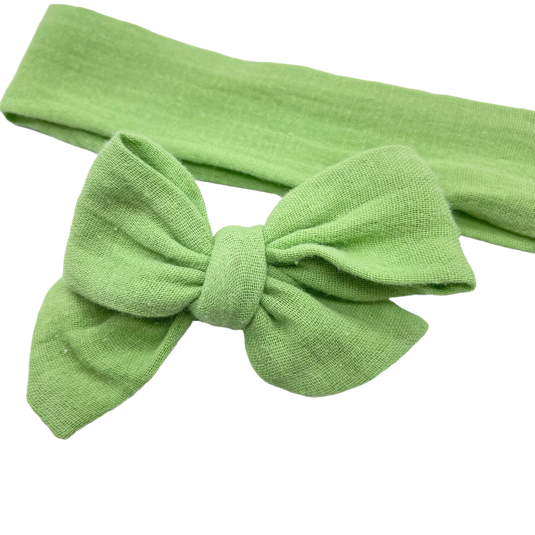 LIGHT GREEN MUSLIN - Solid Bow Strip