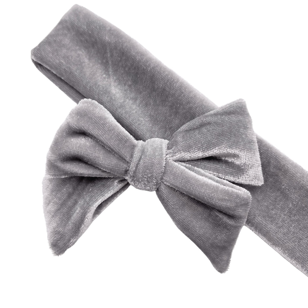 SILVER VELVET - Bow Strip