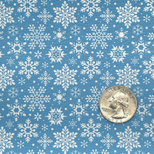 Load image into Gallery viewer, BLUE SNOWFLAKES - Custom Printed Leather
